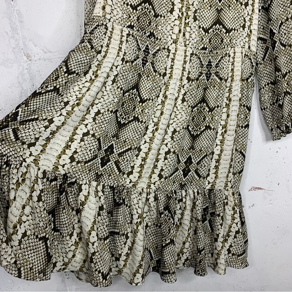 J. Crew Cinched Waist Snakeskin Glendale Dress Size XXS - Picture 5 of 9